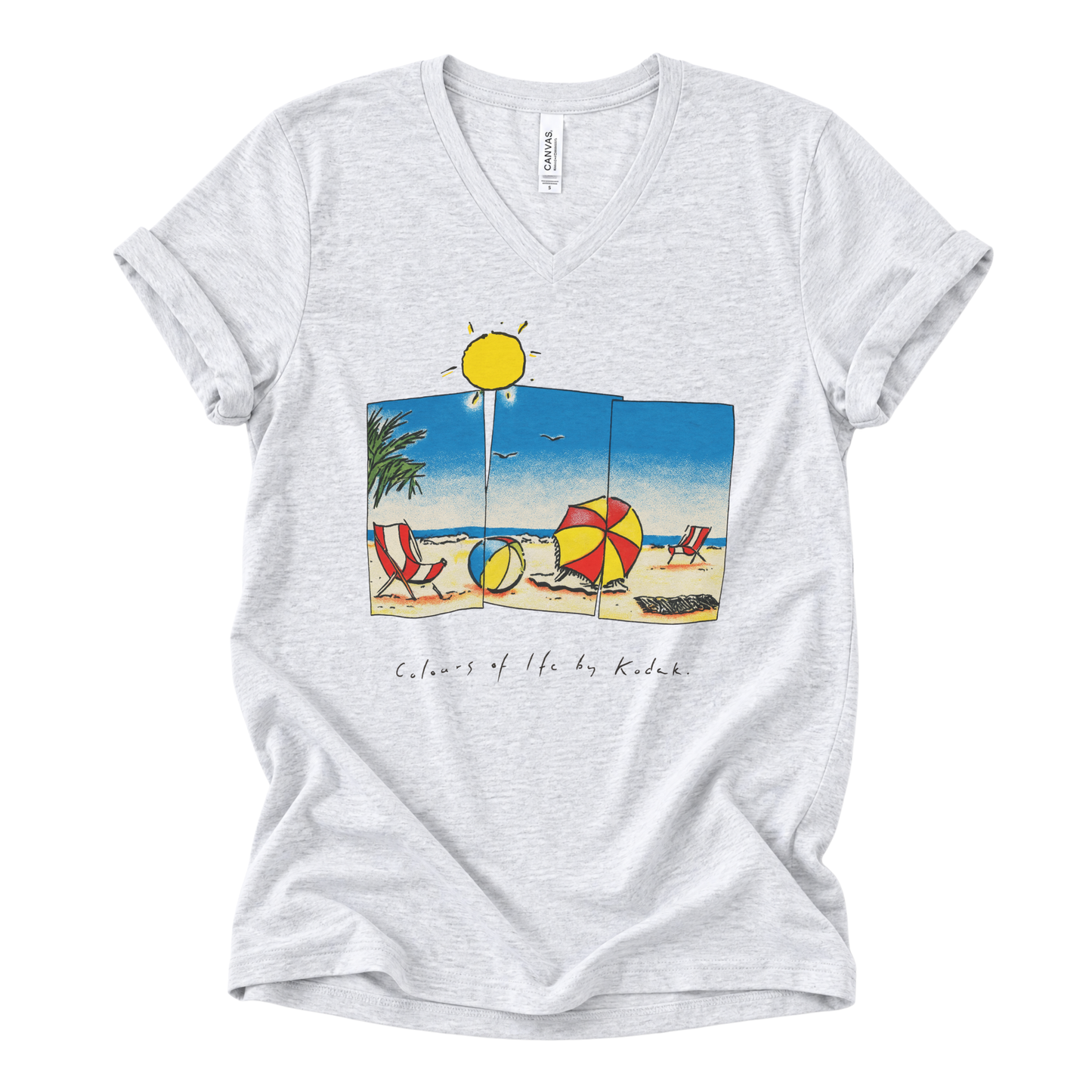 Colors Of Life - Short Sleeve V-Neck Tee