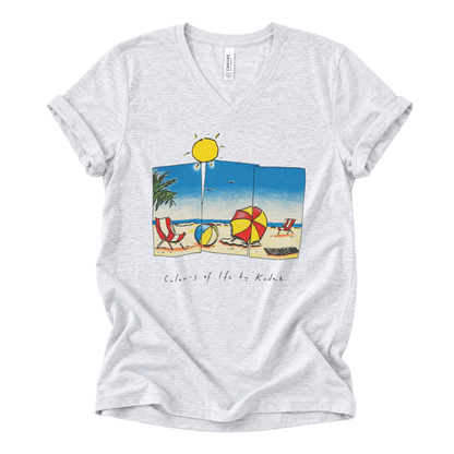 Colors Of Life - Short Sleeve V-Neck Tee