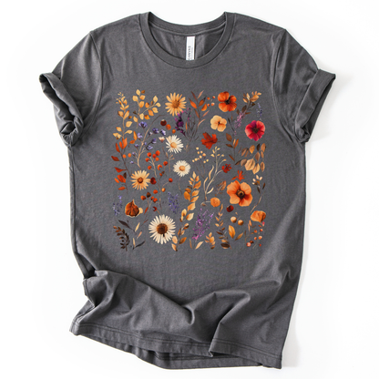 Autumn Boho Floral Print - Bella Canvas Super Soft T Shirt