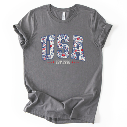 Floral USA - Bella Canvas Super Soft Straight Cut T shirt