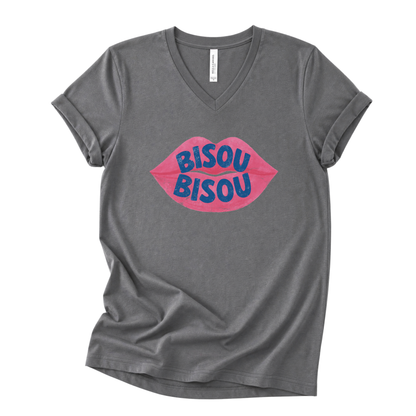 Bisou  - Short Sleeve V-Neck Tee