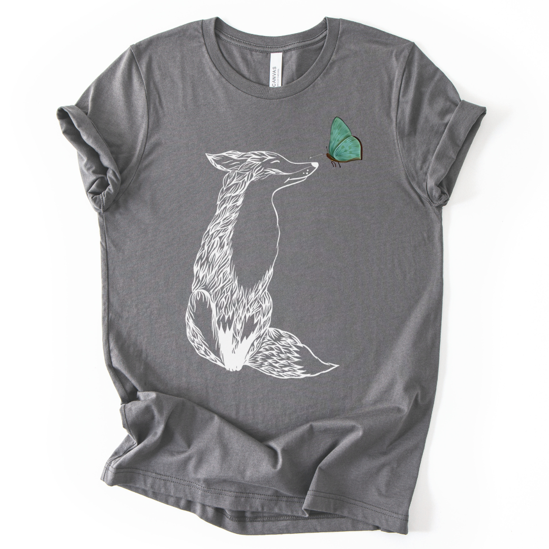 Fox & Butterfly - Bella Canvas Super Soft Straight Cut T shirt