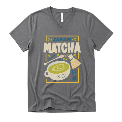 Little Miss Matcha - Short Sleeve V-Neck Tee