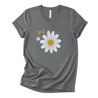 Daisy Days - Short Sleeve V-Neck Tee
