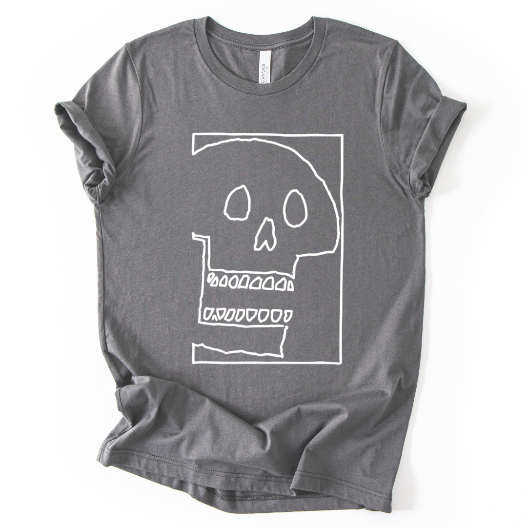 Skull Sketch - Bella Canvas Super Soft Straight Cut T shirt