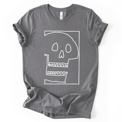 Skull Sketch - Bella Canvas Super Soft Straight Cut T shirt