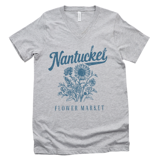 Nantucket Flower Market - Short Sleeve V Neck