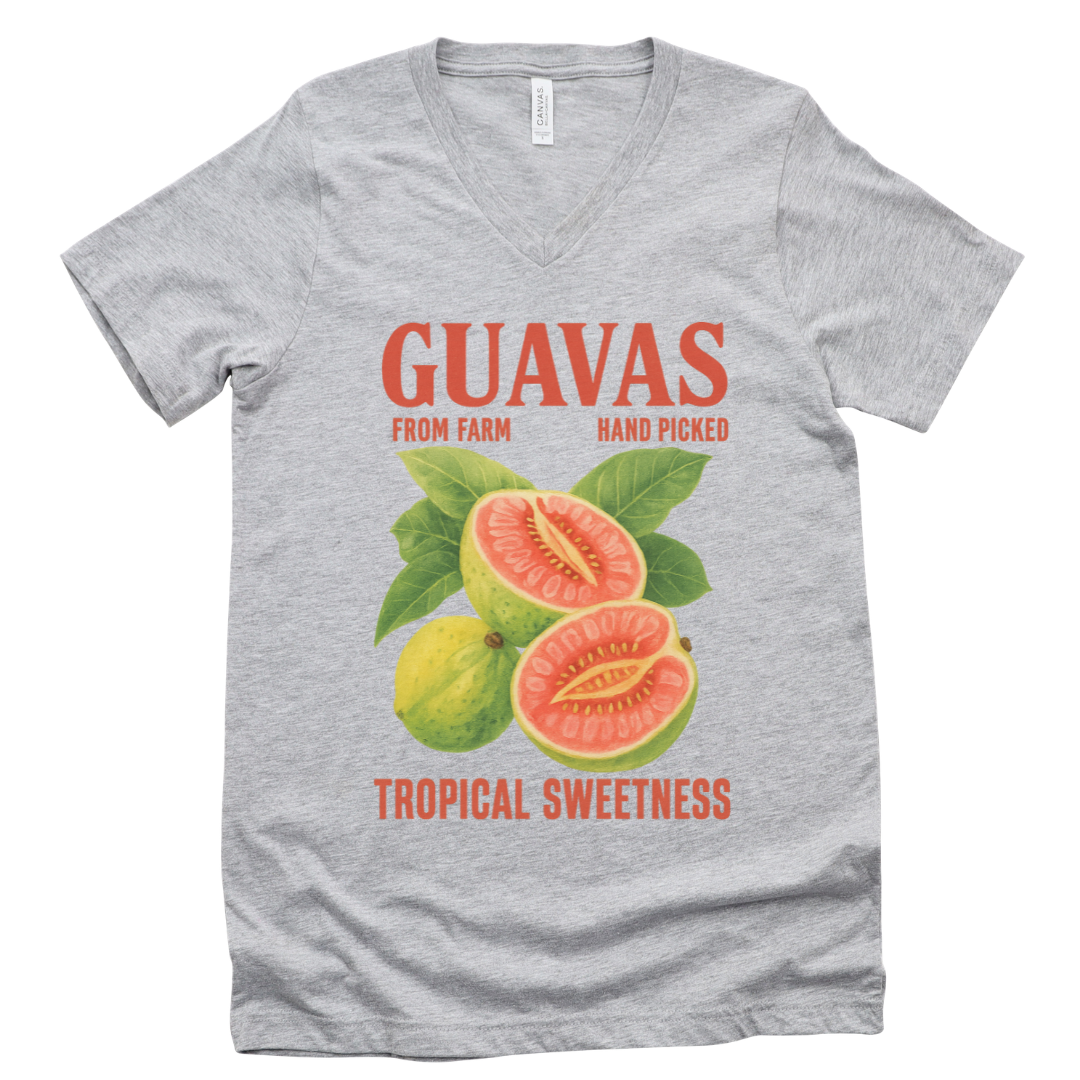 Guavas Tropical Sweetness Tee - Short Sleeve V Neck