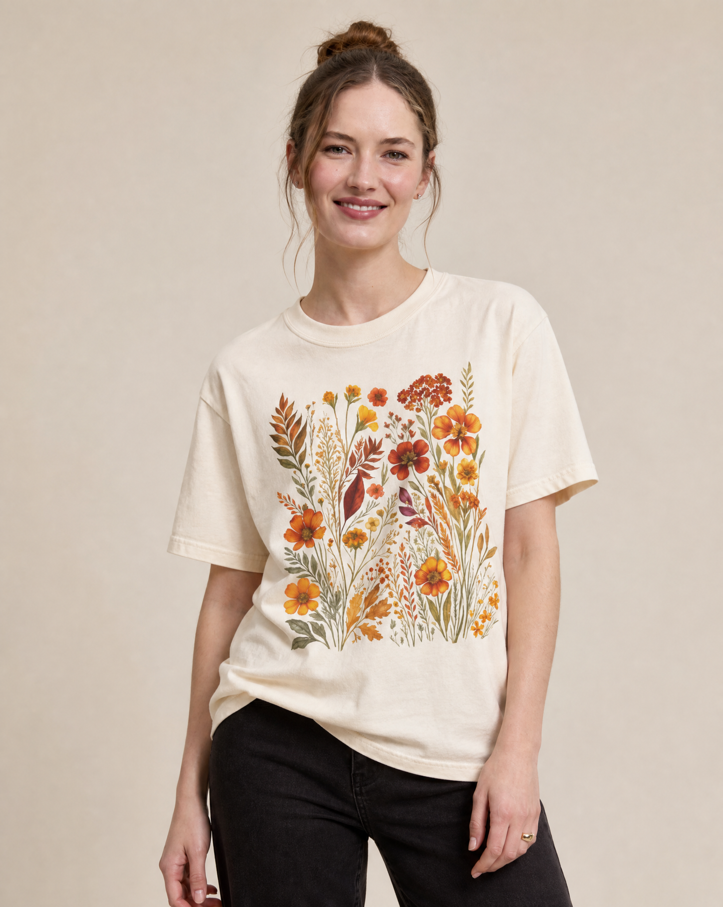 Autumn Floral - Comfort Colors Relaxed Fit Premium T Shirt