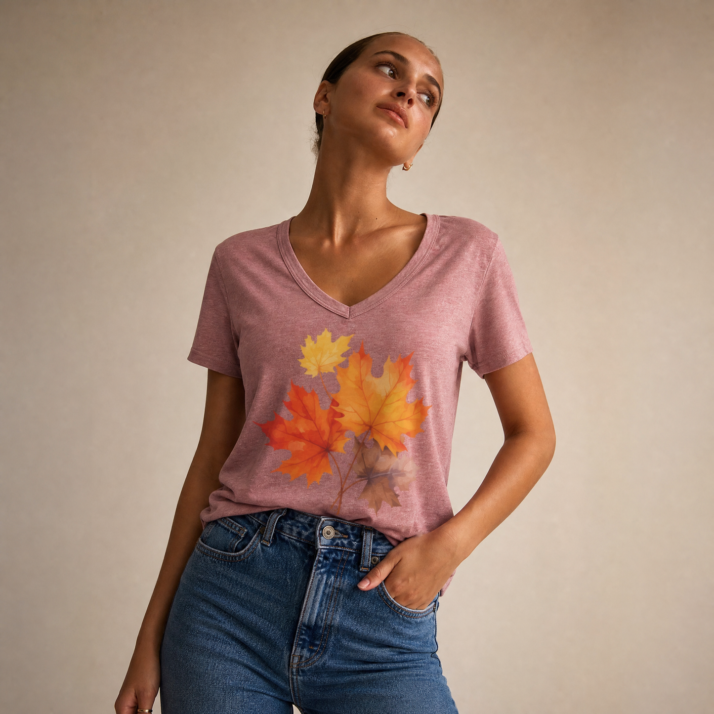 Autumn Leaves - Super Soft V Neck