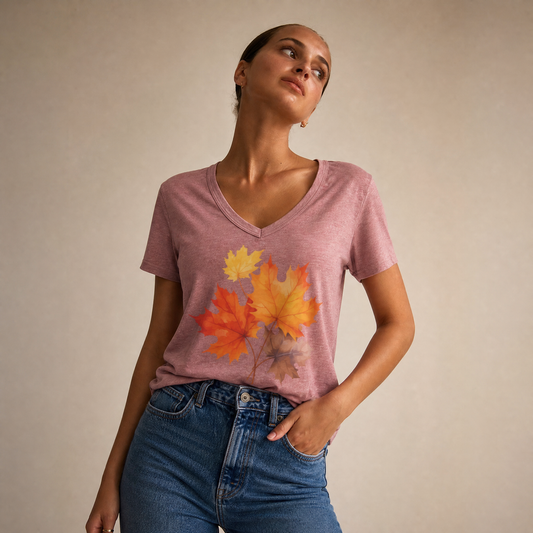 Autumn Leaves - Super Soft V Neck