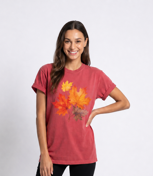 Autumn Leaves -  Comfort Colors Relaxed Fit Premium T Shirt