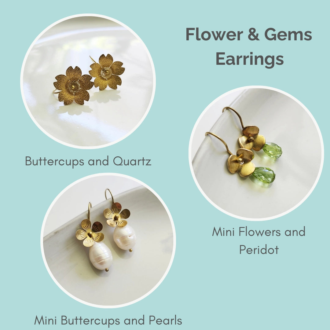 Gemstones, Pearls and Flower Girl Dangle & Drop Earrings