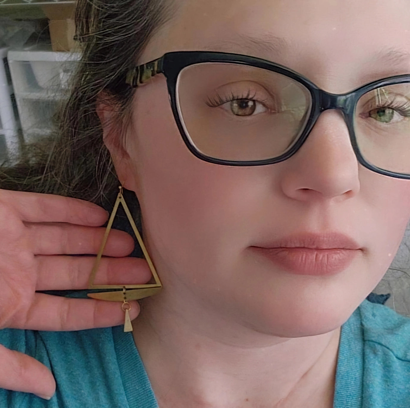 Edgy Geometric Triangle Statement Dangle & Drop Earrings