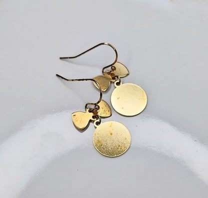 Bow and Charms Dangle and Drop Earrings, Flower Girl Jewelry