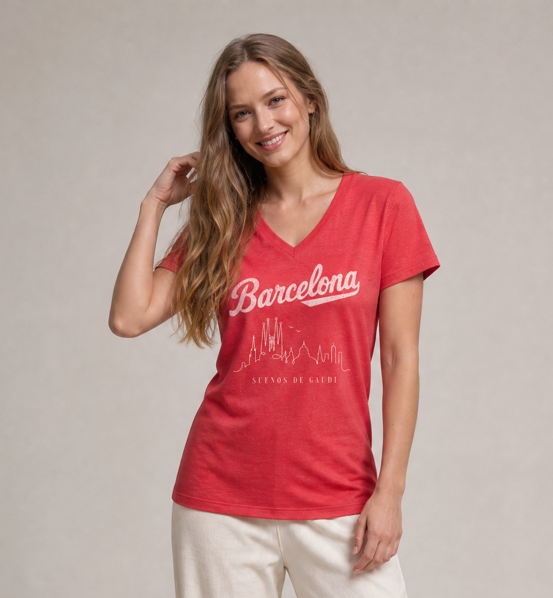 Barcelona, Dreams Of Gaudi - Super Soft V Neck