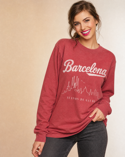Barcelona, Dreams of Gaudi - Comfort Colors Long Sleeve Premium T Shirt