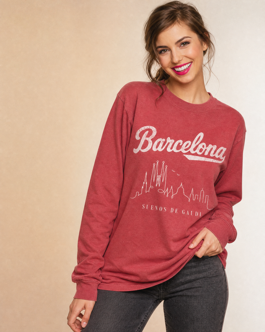 Barcelona, Dreams of Gaudi - Comfort Colors Long Sleeve Premium T Shirt