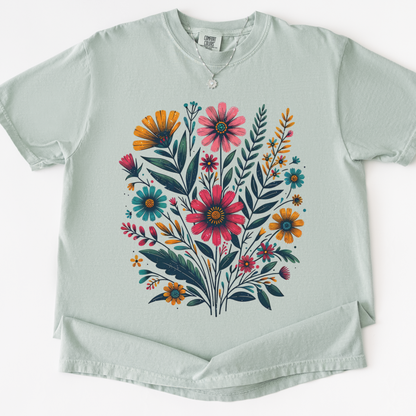 Indian Flowers-  Comfort Colors Relaxed Fit Premium T Shirt