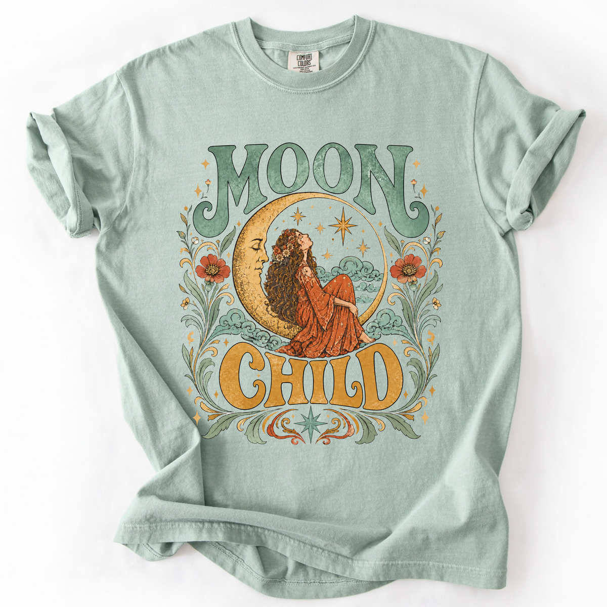 Moon Child -  Relaxed Fit Vintage Wash T Shirt