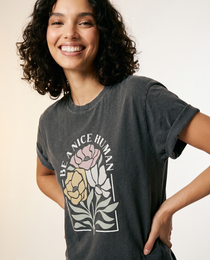 Be A Nice Human -  Comfort Colors Relaxed Fit Premium T Shirt