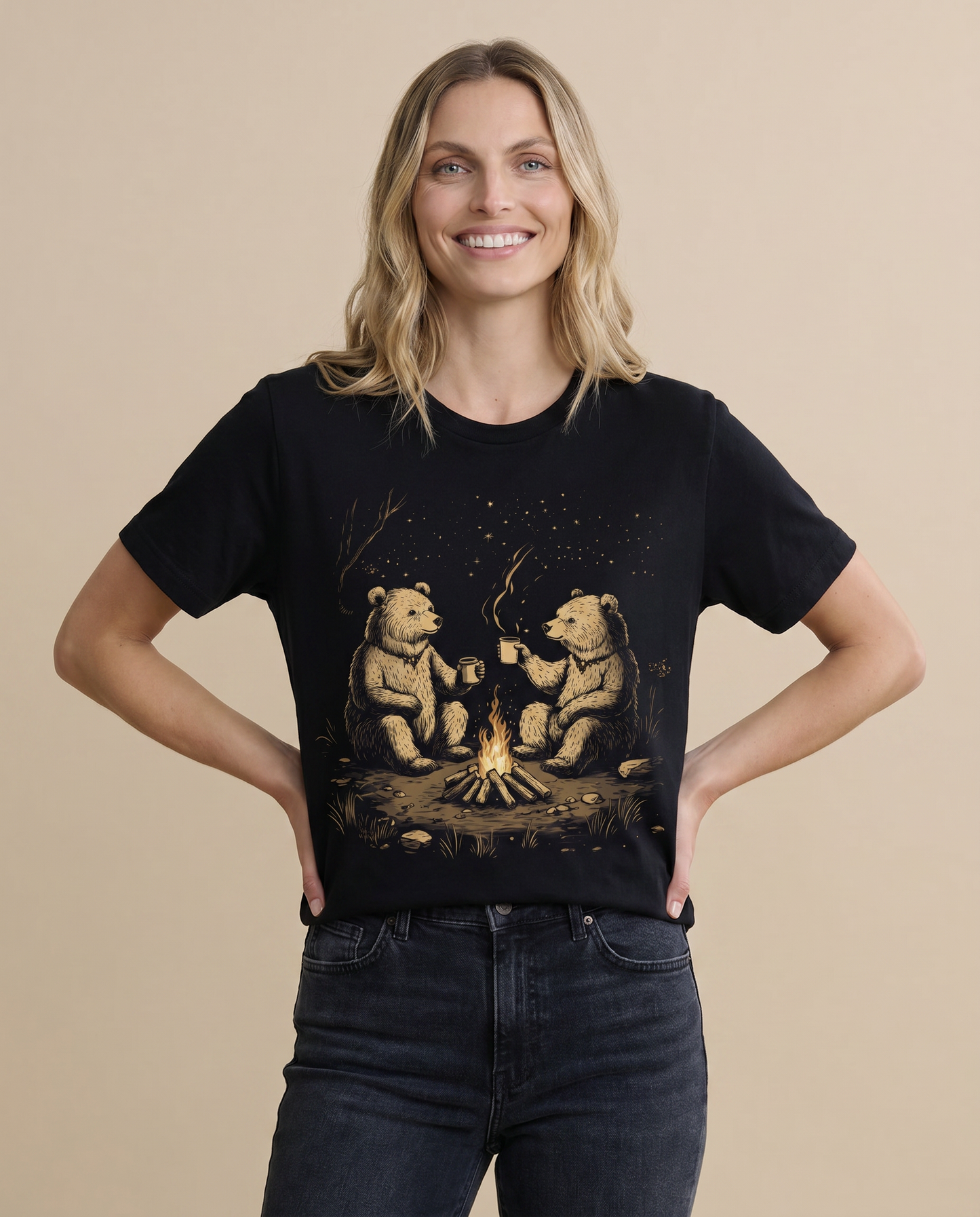Camping Bears - Bella Canvas Super Soft Standard Fit T Shirt