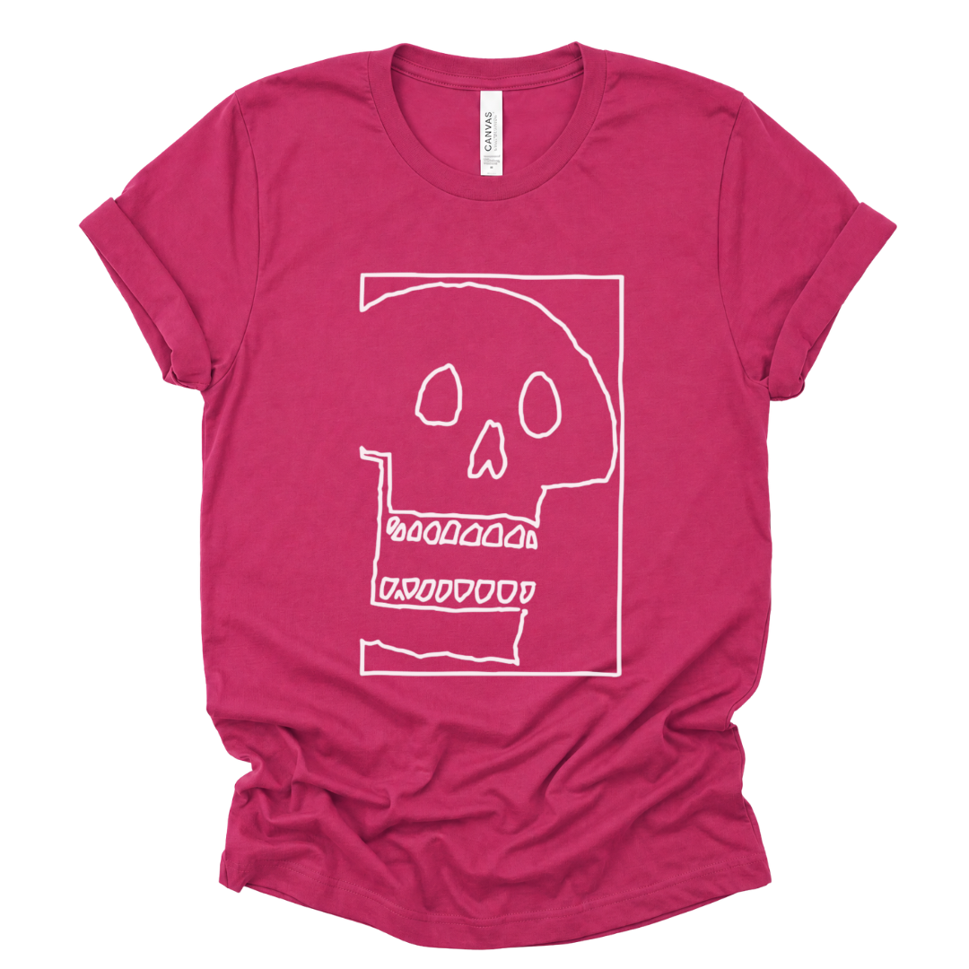 Skull Sketch - Bella Canvas Super Soft Straight Cut T shirt