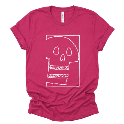 Skull Sketch - Bella Canvas Super Soft Straight Cut T shirt