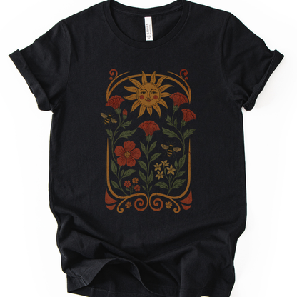Golden Floral - Bella Canvas Super Soft T Shirt