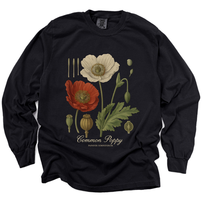 Common Poppy - Comfort Colors Premium Long Sleeve T Shirt