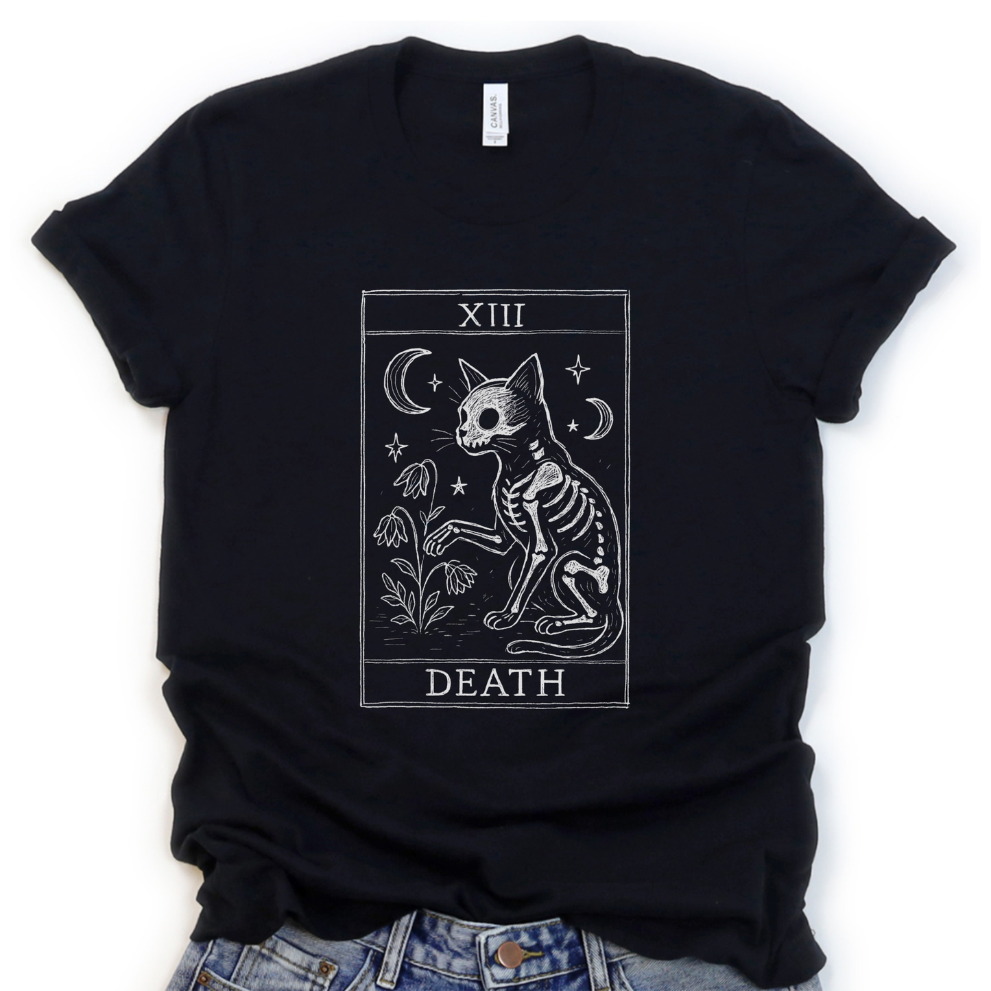 Tarot Card of Death - Bella Canvas Super Soft Straight Cut T shirt