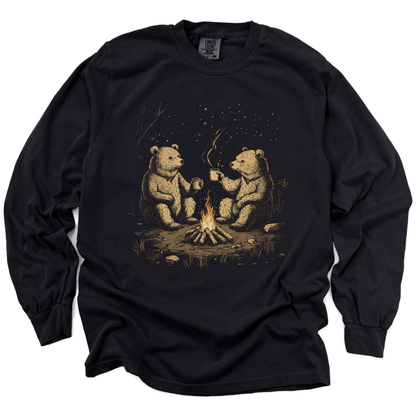 Camping Bears - Comfort Colors Long Sleeve Premium T Shirt
