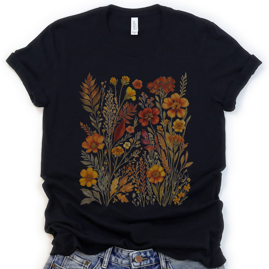 Autumn Floral  - Bella Canvas Super Soft T Shirt