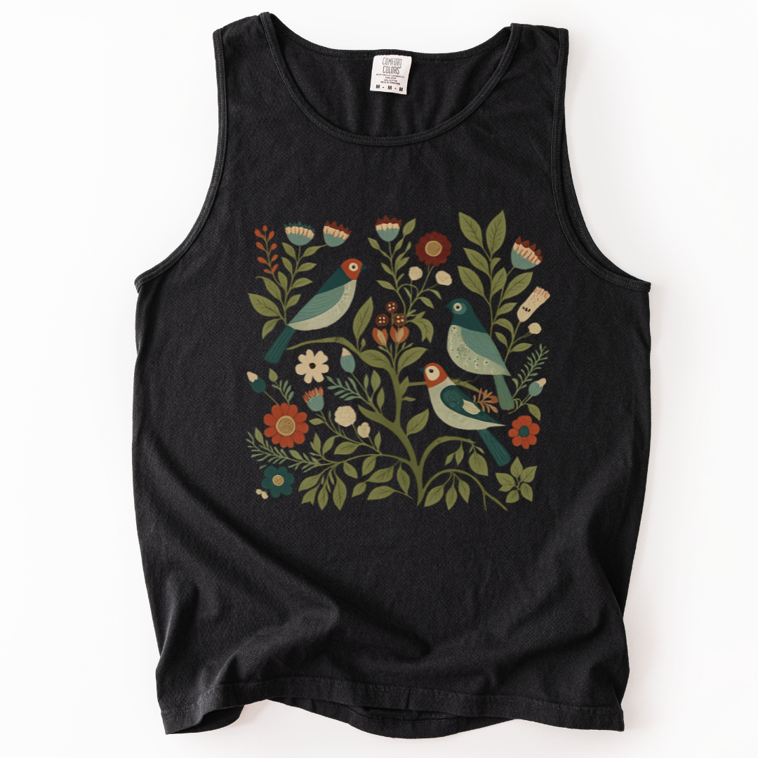 Folk Aviary - Comfort Colors Premium Tank Top