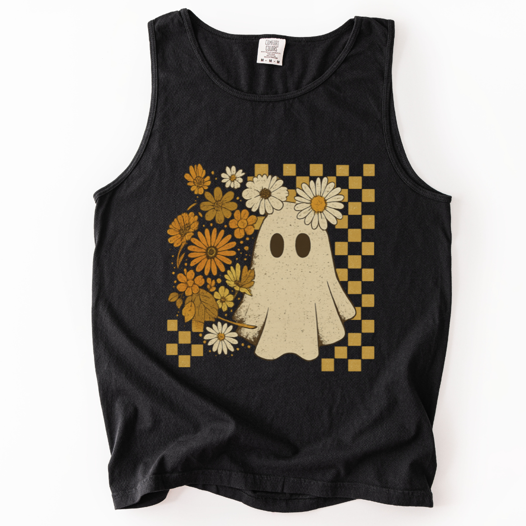 Floral Ghost - Comfort Colors Premium Tank Top