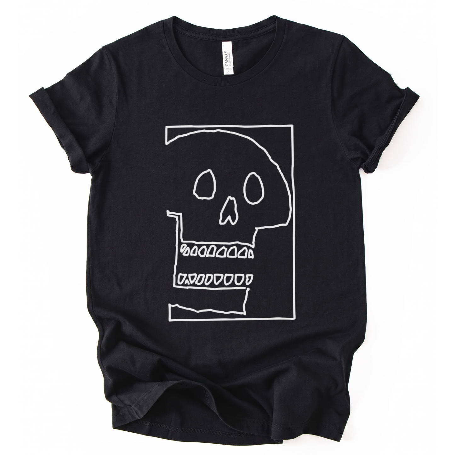 Skull Sketch - Bella Canvas Super Soft Straight Cut T shirt