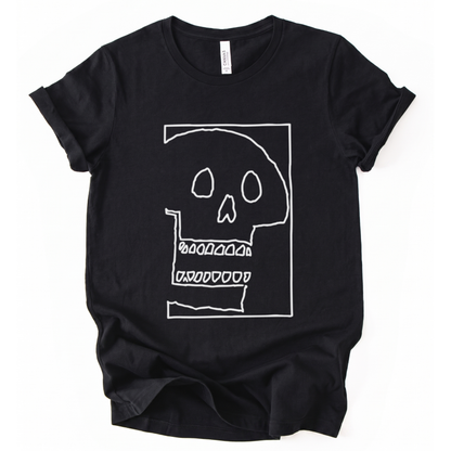 Skull Sketch - Bella Canvas Super Soft Straight Cut T shirt
