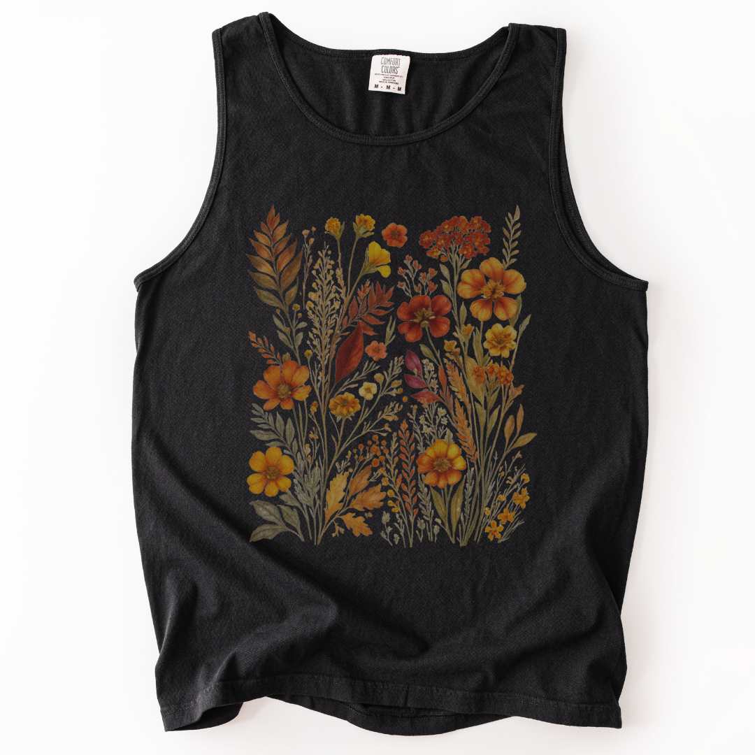 Autumn Floral - Comfort Colors Premium Tank Top