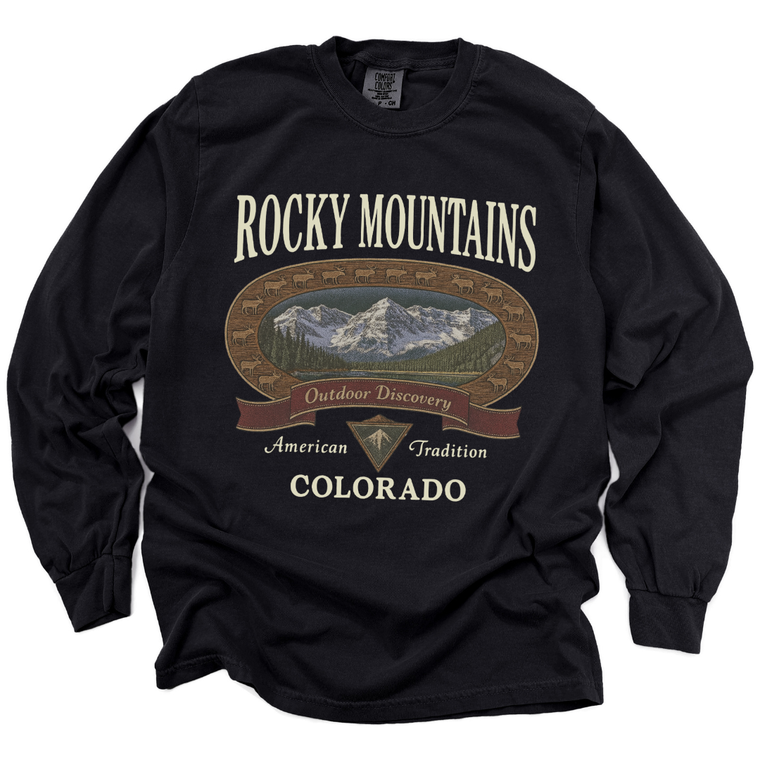 Rocky Mountains  - Comfort Colors Long Sleeve Premium T Shirt