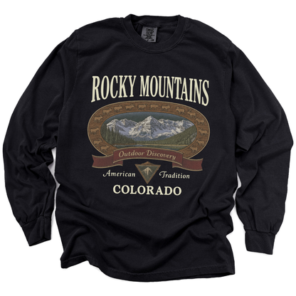 Rocky Mountains  - Comfort Colors Long Sleeve Premium T Shirt