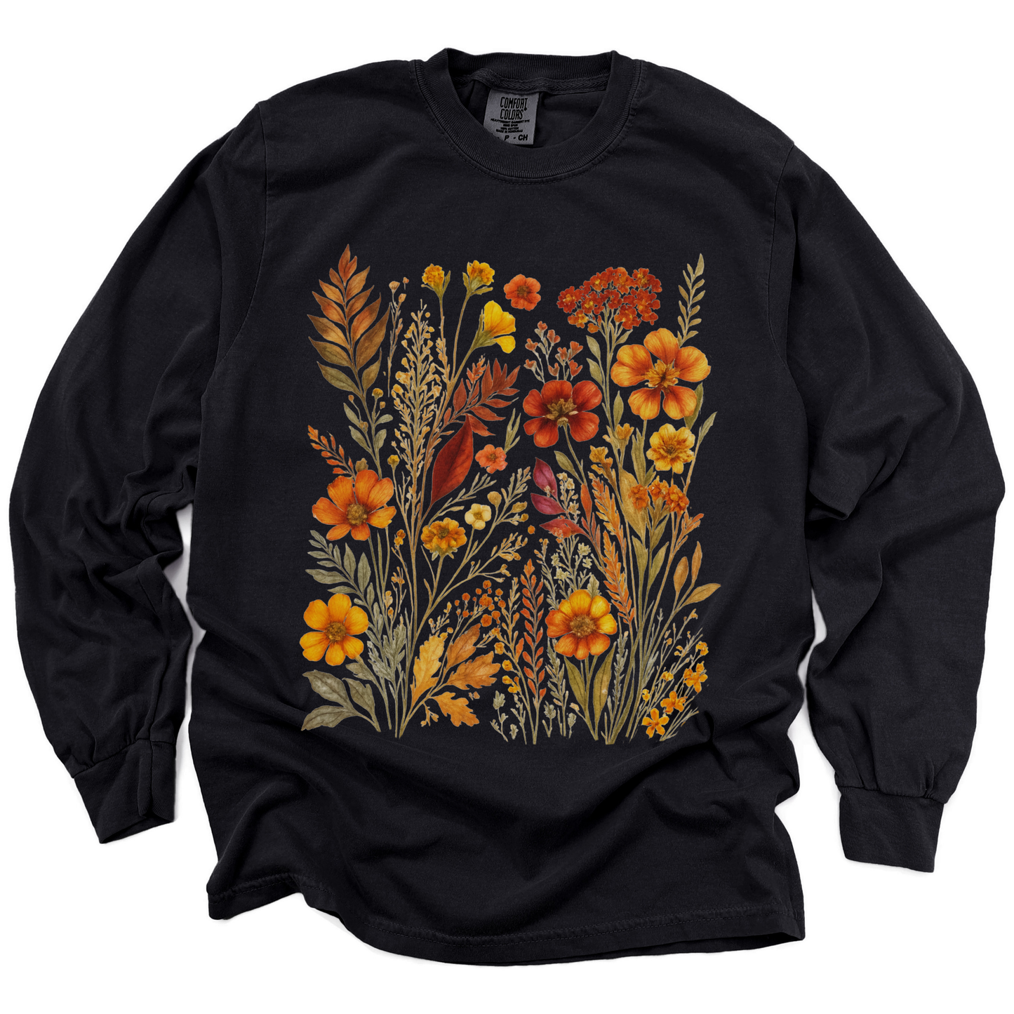 Autumn Floral - Comfort Colors Premium Long Sleeve T Shirt