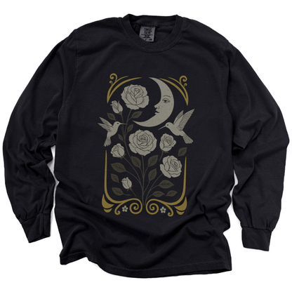 Moonlight Floral - Comfort Colors Premium Long Sleeve T Shirt