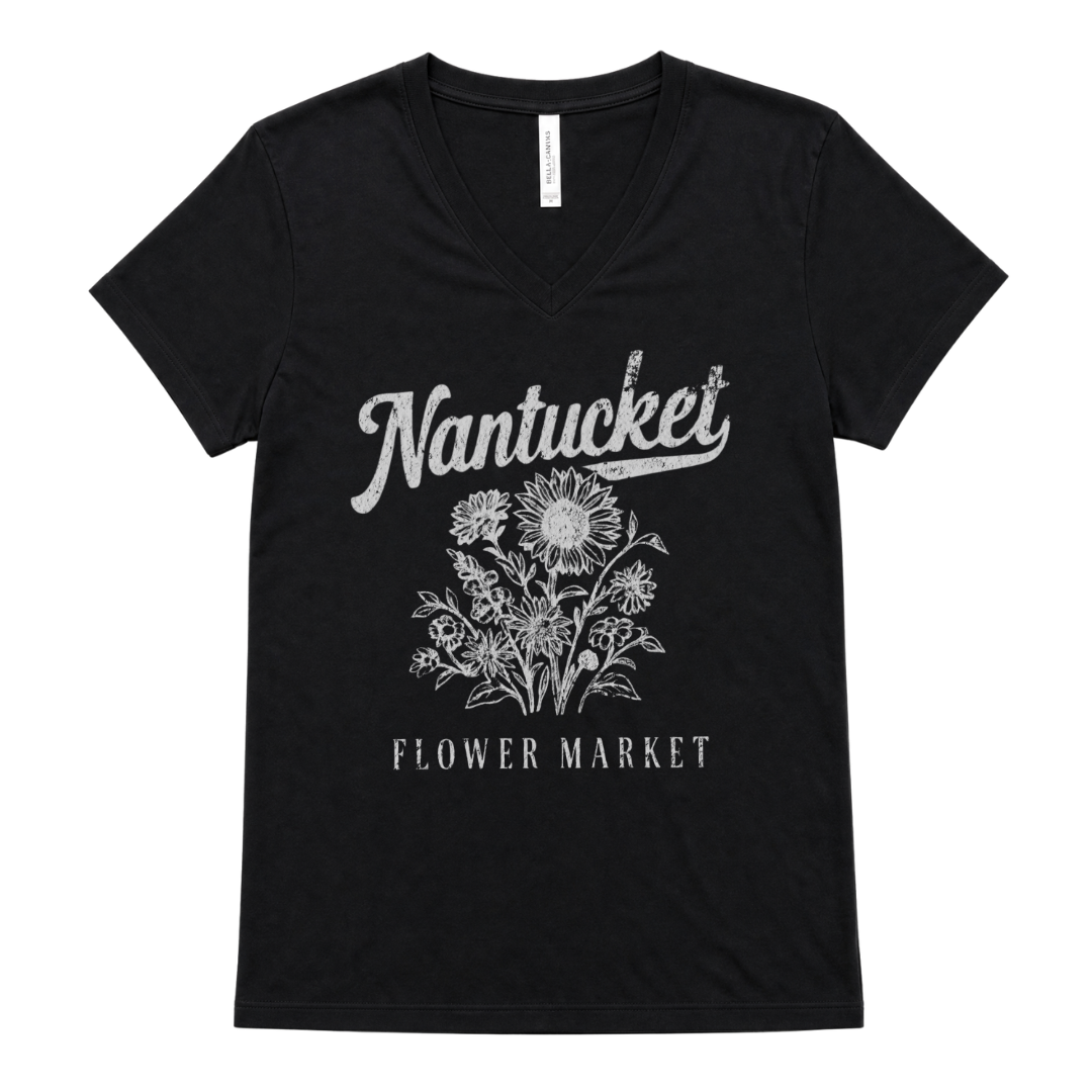 Nantucket Flower Market - Short Sleeve V Neck