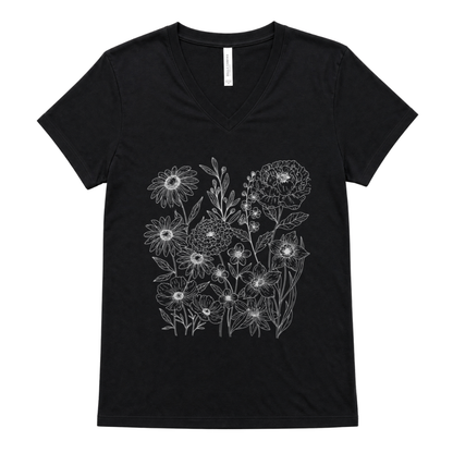 Petal Cartography - Short Sleeve V Neck