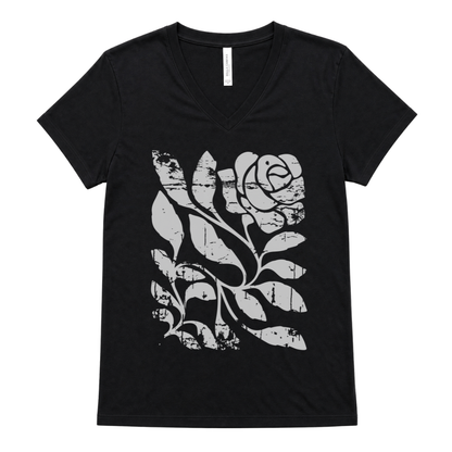 Twisted Rose - Short Sleeve V-Neck Tee