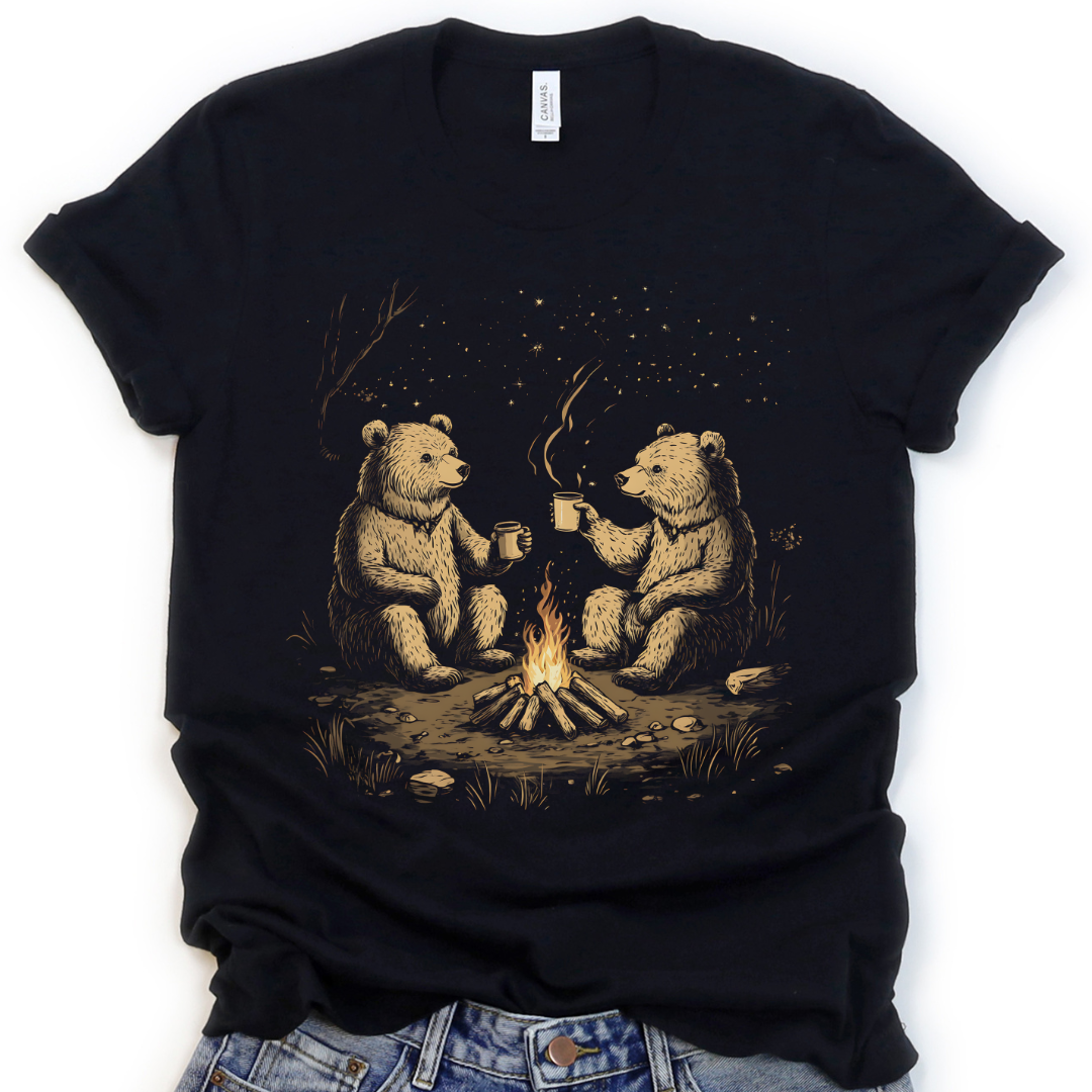 Camping Bears - Bella Canvas Super Soft Standard Fit T Shirt