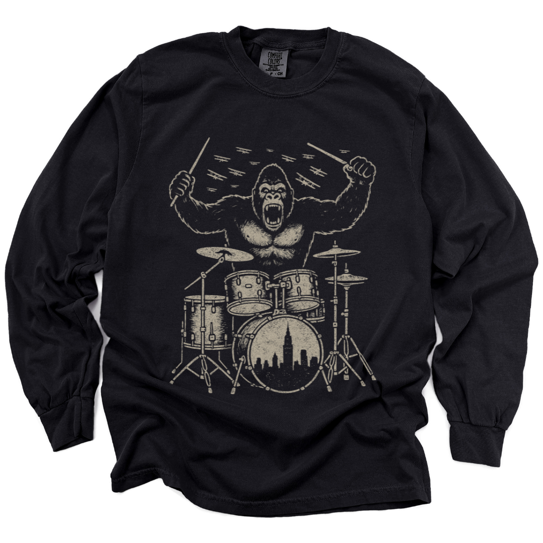 King Kong's Drum Solo - Comfort Colors Premium Long Sleeve T Shirt