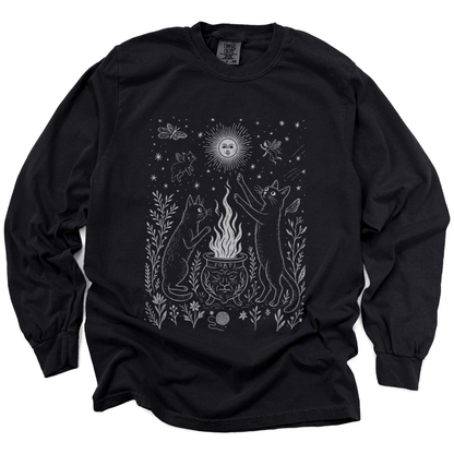 Midnight Meowgic - Comfort Colors Premium Long Sleeve T Shirt