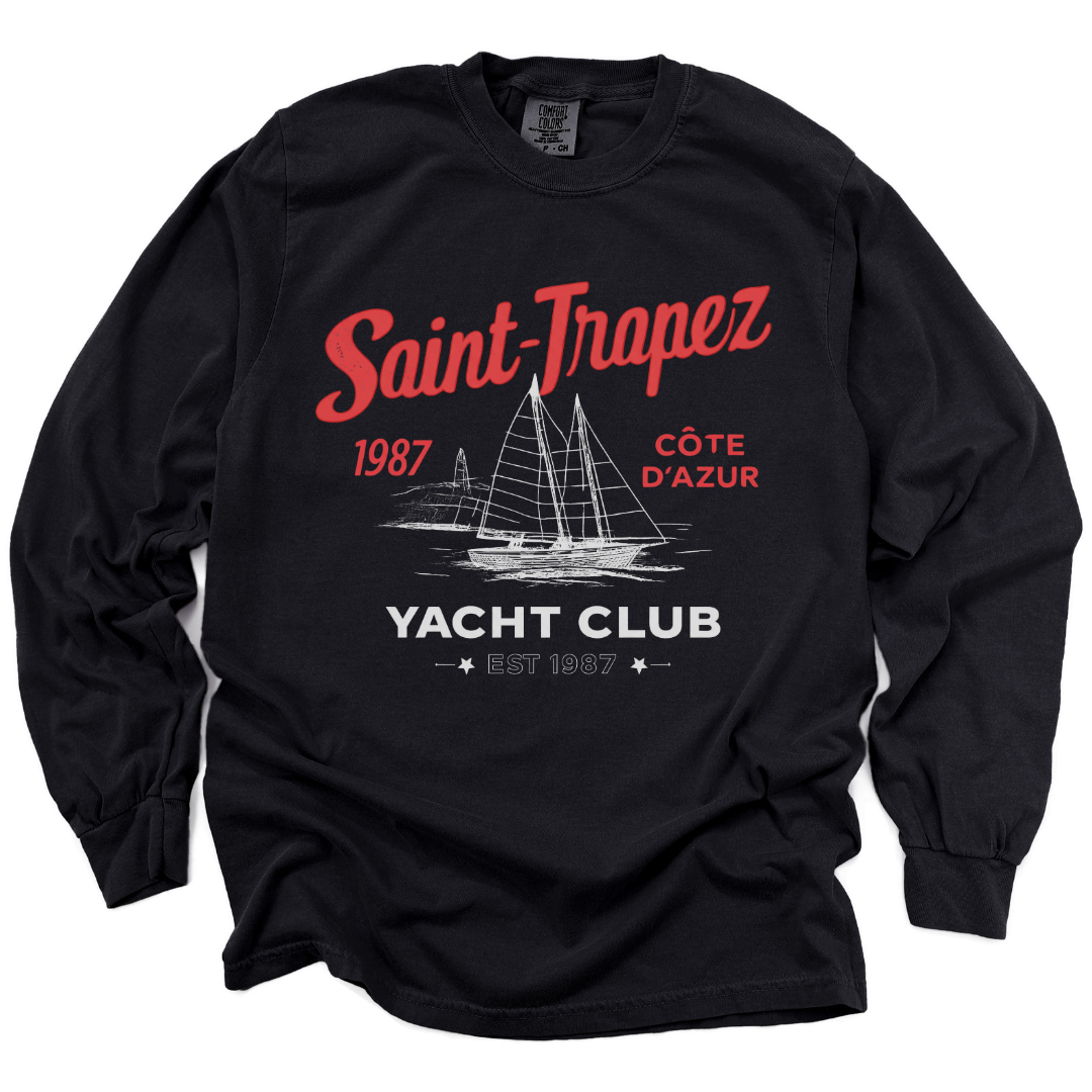 Saint Tropez Yacht Club - Comfort Colors Premium Long Sleeve T Shirt
