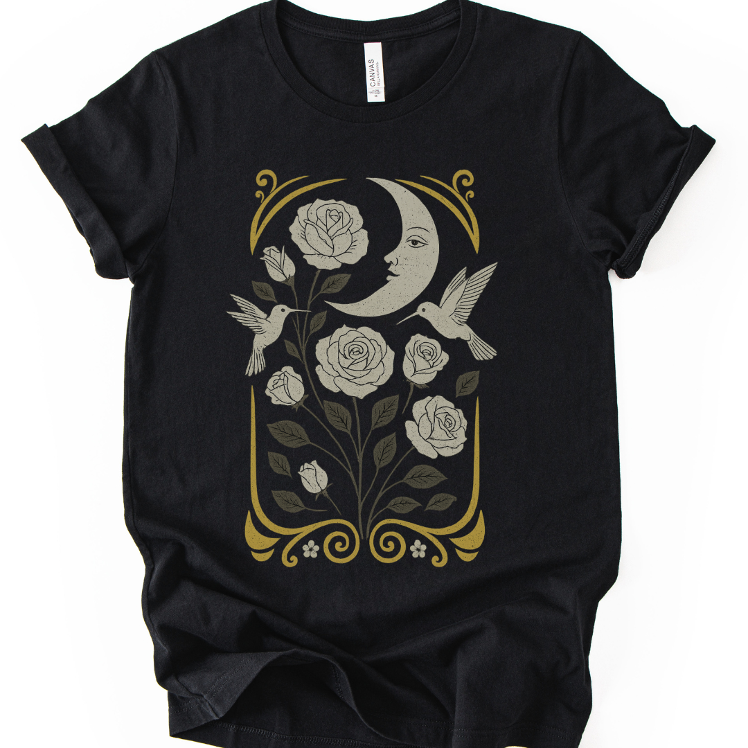 Moonlight Floral  - Bella Canvas Super Soft T Shirt
